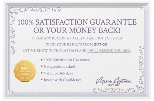 Gut Go Money Back Guarantee