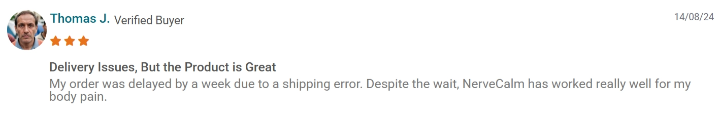 NerveCalm Customer Feedback
